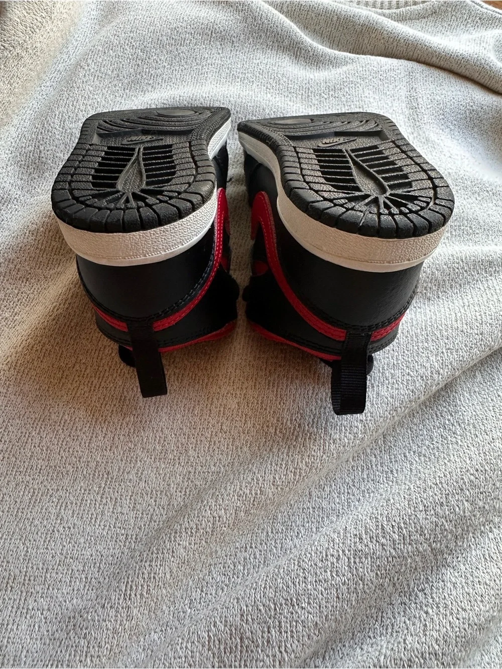 Nike Kids Red and Black High-Top Sneakers